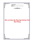 Báo cáo thực địa Quảng Ninh- Hải Phòng