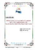 Chuyên đề : Tiềm năng và vai trò của DMTN đối với NHTM  Việt Nam