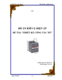 Đồ án về - Khí cụ điện hạ áp