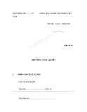 Mẫu hợp đồng thuê lại đất - Mẫu số 2
