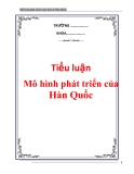 Tiểu luận:"Mô hình phát triển của Hàn Quốc"