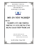 Đồ án "Nghiên cứu hệ thống nhúng và xây dựng ứng dụng giao tiếp Webcam"