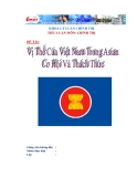 Tiểu luận "Vị thế của Việt Nam trong ASEAN - Thời cơ và thách thức"