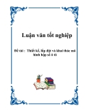 Đồ án “Thiết kế, lắp đặt và khai thác mô hình Hộp số ô tô’’