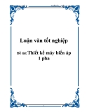 Thiết kế máy biến áp 1 pha