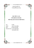 BÀI TIỂU LUẬN TÌNH HÌNH NUÔI DÊ ́ TRÊN ĐỊA BÀN HUYỆN HIÊP HOÀ