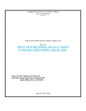 PHÂN TÍCH HỆ THỐNG QUẢN LÝ ĐIỂM Ở TRƯỜNG PHỔ THÔNG TRUNG HỌC