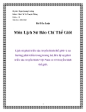 Tiểu luận: Lịch sử báo chí thế giới - Phạm Quang Trường