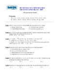ĐỀ THI MẪU SỐ 2 MÔN HÓA HỌC THI TUYỂN SINH ĐH, CĐ - 2009 