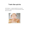 7 bước làm sạch da  