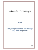 ĐỀ TÀI "THỰC TRẠNG QUAN HỆ THƯƠNG MẠI VIỆT NAM - NHẬT BẢN"