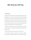 Hội chứng đau thắt lưng 