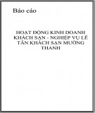 Báo cáo thực tập: Hoạt động kinh doanh khách sạn - nghiệp vụ lễ tân khách sạn Mường Thanh