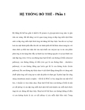 HỆ THỐNG BỔ THỂ - Phần 1 