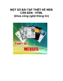 MỘT SỐ BÀI TẬP THIẾT KẾ WEB CĂN BẢN - HTML (khoa công nghệ thông tin)