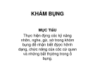 Giáo án khoa điều dưỡng - KHÁM BỤNG 