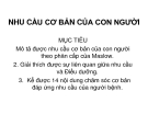 Bài giảng Giáo án khoa Điều dưỡng: Nhu cầu cơ bản của con người