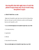 Hướng dẫn làm bài nghị luận về một tác phẩm truyện hoặc một đoạn trích trong tác phẩm truyện