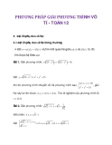 PHƯƠNG PHÁP GIẢI PHƯƠNG TRÌNH VÔ TỈ - TOÁN 12_3