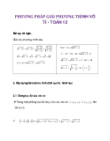 PHƯƠNG PHÁP GIẢI PHƯƠNG TRÌNH VÔ TỈ - TOÁN 12_4