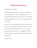 5 biển cấm trong tình yêu