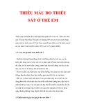 THIẾU MÁU DO THIẾU SẮT Ở TRẺ EM 