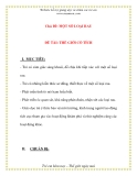 Giáo án chương trình mới: Lớp Chồi Chủ Đề: MỘT SỐ LOẠI RAU  ĐỀ TÀI: THẾ GIỚI CỔ TÍCH