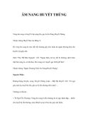 ÂM NANG HUYẾT THỦNG 