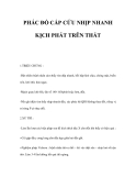 PHÁC ĐỒ CẤP CỨU NHỊP NHANH KỊCH PHÁT TRÊN THẤT 