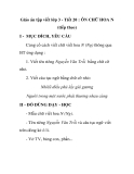 Giáo án tập viết lớp 3 - Tiết 20 : ÔN CHỮ HOA N (tiếp theo) 
