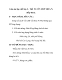 Giáo án tập viết lớp 3 - Tiết 19 : ÔN CHỮ HOA N (tiếp theo).