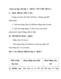 Giáo án tập viết lớp 3 - Tiết13 : ÔN CHỮ HOA I.