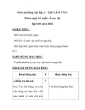 Giáo án tiếng việt lớp 2 - TẬP LÀM VĂN: Khen ngợi .kể ngắn về con vật lập thời gian biểu