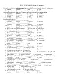 ĐỀ THI THỬ TEST OF ENGLISH (Time: 90 minutes)