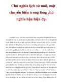 Chủ nghĩa lịch sử mới, một chuyển biến trong lòng chủ nghĩa hậu hiện đại