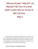 Tài liệu: Mối quan hệ giữa 'nhập thế' của Phật giáo Việt Nam với sự hình thành và phát triển của văn học cổ điển Việt Nam (Phần 1)