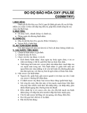 ĐO ĐỘ BÃO HÒA OXY (PULSE OXIMETRY)  