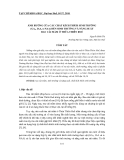 Báo cáo nghiên cứu khoa học: " ẢNH HƯỞNG CỦA CÁC CHẤT KÍCH THÍCH SINH TRƯỞNG (GA3, IAA, α-NAA) ĐẾN SINH TRƯỞNG VÀ NĂNG SUẤT RAU CẢI MẦM Ở THỪA THIÊN HUẾ"