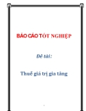 Đề tài: Thuế giá trị gia tăng