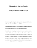 Hiệu quả của siêu âm Doppler trong chẩn đoán bệnh lý thận 