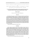 Scientific report: "The factors affecting the productivity of fabric and fabric channel selection consumption of fresh produce cloth in Thanh Ha district, Hai Duong Province, Vietnam"