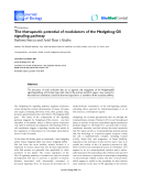 Báo cáo sinh học: "The therapeutic potential of modulators of the Hedgehog-Gli signaling pathway"