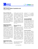 Báo cáo sinh học : "Q&A: Genetic analysis of quantitative traits"