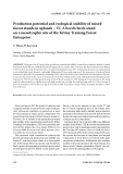 Báo cáo lâm nghiệp: "Production potential and ecological stability of mixed forest stands in uplands – VI. A beech/larch stand on a mesotrophic site of the Křtiny Training Forest Enterprise"