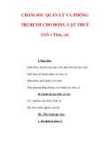 Giáo án Công nghệ lớp 7 : Tên bài dạy : CHĂM SÓC QUẢN LÝ VÀ PHÒNG TRỊ BỆNH CHO ĐỘNG VẬT THUỶ SẢN ( Tôm, cá) 