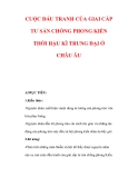 Giáo án Lịch sử lớp 7 : Tên bài dạy : CUỘC ĐẤU TRANH CỦA GIAI CẤP TƯ SẢN CHỐNG PHONG KIẾN THỜI HẬU KÌ TRUNG ĐẠI Ở CHÂU ÂU 