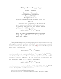 Báo cáo toán học: "A Plethysm Formula for pµ (x) ◦ hλ (x) William F. Doran IV Department of Mathematics California Institute of Technology Pasadena, CA 91125"
