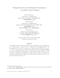 Báo cáo toán học: " Triangle Free Sets and Arithmetic Progressions – Two Pisier Type Problems'