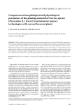 Báo cáo lâm nghiệp: "Comparison of morphological and physiological parameters of the planting material of Norway spruce (Picea abies [L.] Karst.) from intensive nursery technologies with current bareroot plants"