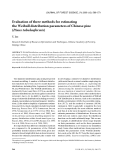 Báo cáo lâm nghiệp: "Evaluation of three methods for estimating the Weibull distribution parameters of Chinese pine (Pinus tabulaeformis)"
